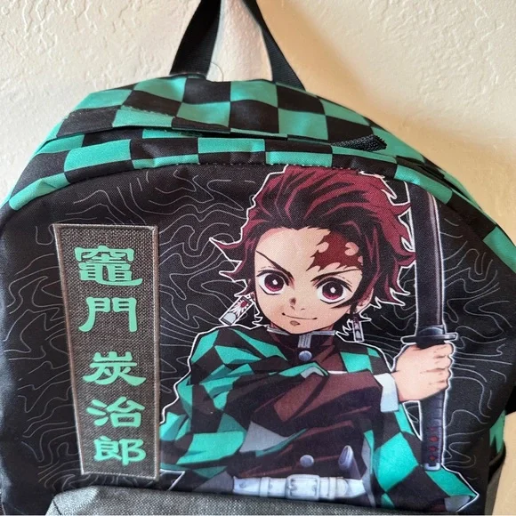 Bioworld Demon Slayer Tanjiro 17" Backpack Tech Sleeve Aniplex Bag